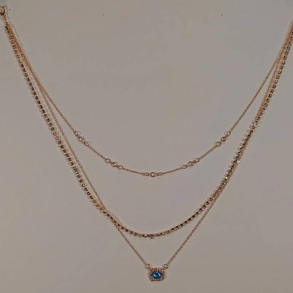 Fashion Jewelry Gold Plated Multilayer Chain Necklace - Picture 3 of 4